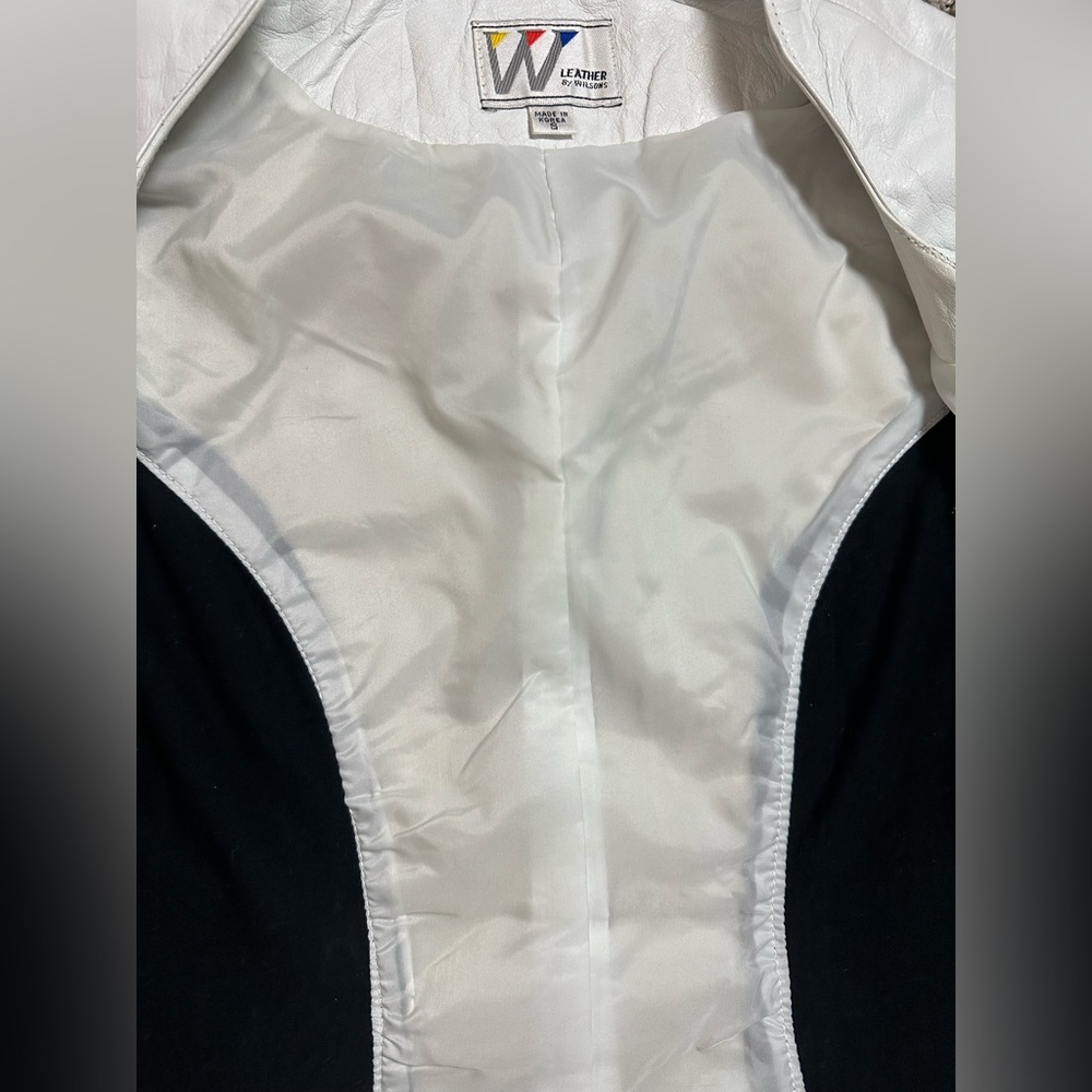 LEATHER BY WILSON Rare 1980s vintage dress size small - Picture 7 of 10